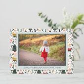 フェスティバルサンタ模様クリスマスフォト シーズンカード (スタンド正面)