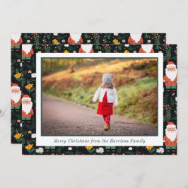 フェスティバルサンタ模様クリスマスフォト シーズンカード