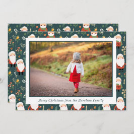 フェスティバルサンタ模様クリスマスフォト シーズンカード