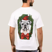 フェスティバルサンタ犬Tシャツ – 愛犬向け Tシャツ (裏面)