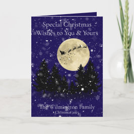 フェスティバルサンタ目撃ファミリークリスマスフォールディング カード