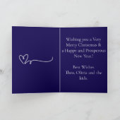 フェスティバルサンタ目撃ファミリークリスマスフォールディング カード (内部)