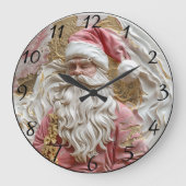 フェスティバルサンタ芸術的ル ラージ壁時計 (正面)