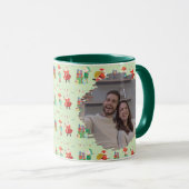 フェスティバルサンタ&小妖精や小人フォトマグカップ – 完璧なクリスマスギフト マグカップ (正面右)