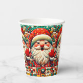 フェスティバルサンタ（明るい色とおもちゃつき） 紙コップ (裏面)