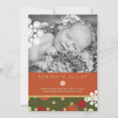 フェスティバルサークル休日の写真誕生のお知らせ シーズンカード (正面)