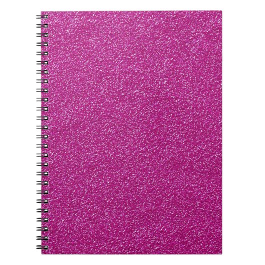 フェスティバルシックなピンクグリッターバックグラウンドロマンチック ノートブック (正面)