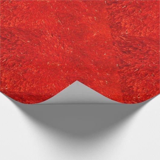 フェスティバルシックな明るい赤のカラーパターン ラッピングペーパー (角)