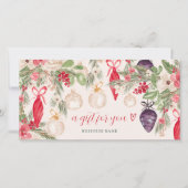 フェスティバルシックな松のクリスマスロゴギフト証明書 (正面)
