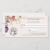 フェスティバルシックな松のクリスマスロゴギフト証明書 (裏面)