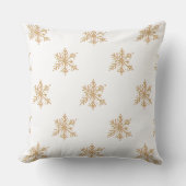 フェスティバルシックエレガント金ゴールドモモ雪片パターン クッション (正面)