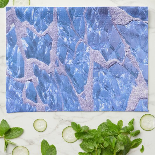 フェスティバルシックグリッターブルーストーンズ キッチンタオル (折り畳み)