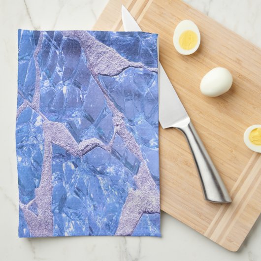 フェスティバルシックグリッターブルーストーンズ キッチンタオル (四つ折り)