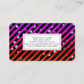 フェスティバルシックストライプなドットとドットのテクスチャ 名刺 (裏面)