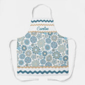 フェスティバルシックフローラマンダラスノーフレークのパターン エプロン (正面)