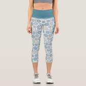 フェスティバルシックフローラマンダラスノーフレークのパターン カプリレギンス (正面)