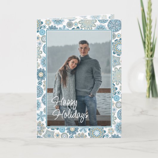 フェスティバルシックフローラマンダラスノーフレークのパターン カード (正面)