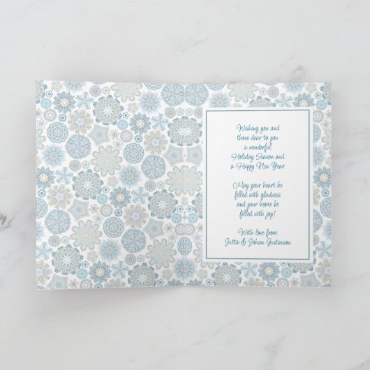 フェスティバルシックフローラマンダラスノーフレークのパターン カード (内部)