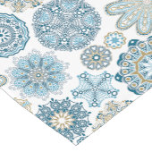 フェスティバルシックフローラマンダラスノーフレークのパターン ショートテーブルランナー (コーナー)