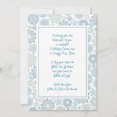 フェスティバルシックフローラマンダラスノーフレークのパターン シーズンカード (裏面)