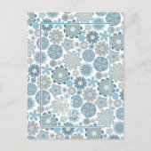 フェスティバルシックフローラマンダラスノーフレークのパターン ポストカード (正面)