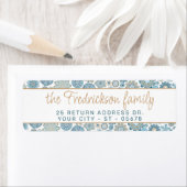 フェスティバルシックフローラマンダラスノーフレークのパターン ラベル (インサイチュ)