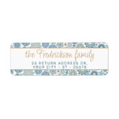 フェスティバルシックフローラマンダラスノーフレークのパターン ラベル (正面)