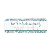 フェスティバルシックフローラマンダラスノーフレークのパターン ラベル (正面)