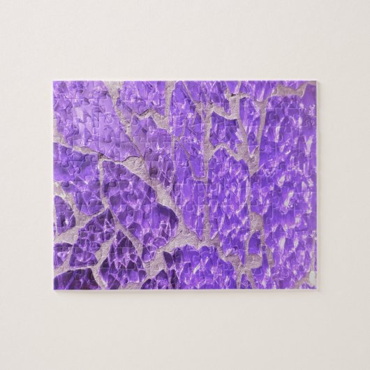 フェスティバルシック光沢のある紫のグリッター石 ジグソーパズル (横)