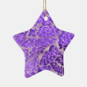 フェスティバルシック光沢のある紫のグリッター石 セラミックオーナメント (右)