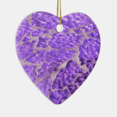 フェスティバルシック光沢のある紫のグリッター石 セラミックオーナメント (右)