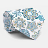 フェスティバルシック冬マンダラスノーフレークのパターン ネクタイ (ロール)