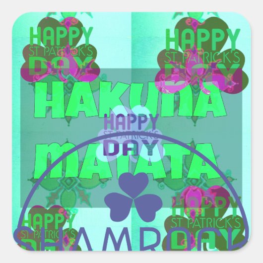 フェスティバルシャムロック魅惑セントパトリックフローラ スクエアシール (正面)