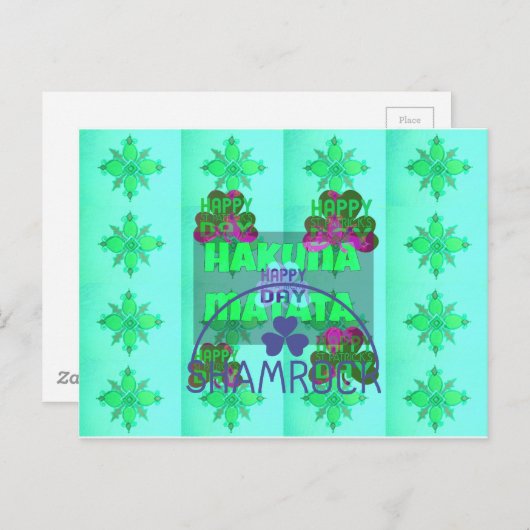 フェスティバルシャムロック魅惑セントパトリックフローラ ポストカード (正面/裏面)
