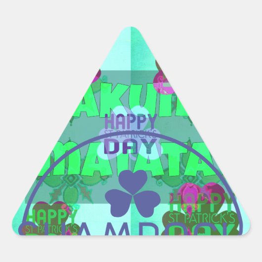 フェスティバルシャムロック魅惑セントパトリックフローラ 三角形シール (正面)