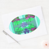 フェスティバルシャムロック魅惑セントパトリックフローラ 楕円形シール (封筒)