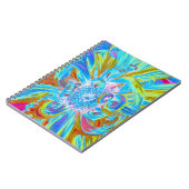 フェスティバルシャルトリュースアンドブルーダリアフラワー花びら ノートブック (左側)