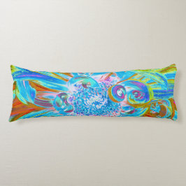 フェスティバルシャルトリュースアンドブルーダリアフラワー花びら ボディピロー