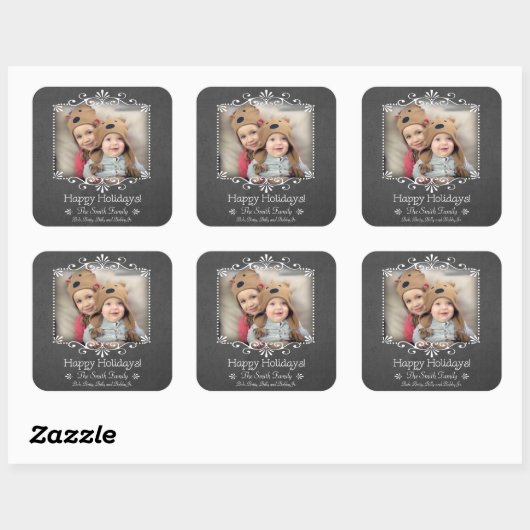 フェスティバルシャルボードスタイルカスタム写真 スクエアシール (シート)