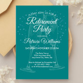 フェスティバルシャンパンウォメンズリタイアメントお祝い 招待状