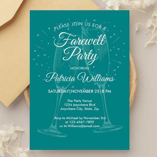 フェスティバルシャンパンウーメンズフェアヴァーお祝い 招待状