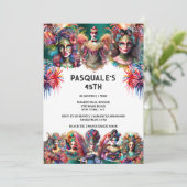 フェスティバルショーマン女性花火カーニバルテーマ 招待状 (スタンド正面)