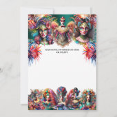 フェスティバルショーマン女性花火カーニバルテーマ 招待状 (裏面)