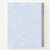 フェスティバルシルバーのクリスマスボールを雪に ノートブック (裏面)