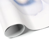 フェスティバルシルバーのクリスマスボールを雪に ラッピングペーパー (ロールコーナー)