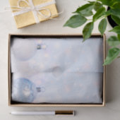 フェスティバルシルバーのクリスマスボールを雪に 薄葉紙 (ギフト)