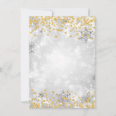 フェスティバルシルバーウィンターダイアモンズクリスマス金ゴールド 招待状 (裏面)