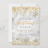 フェスティバルシルバーウィンターダイアモンズクリスマス金ゴールド 招待状 (正面)