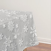 フェスティバルシルバーグレーアンドホワイトクリスマススノー テーブルクロス (インサイチュ)