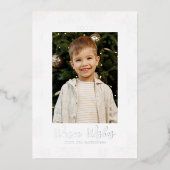 フェスティバルシルバースノーフレーク写真 箔シーズンカード (正面)